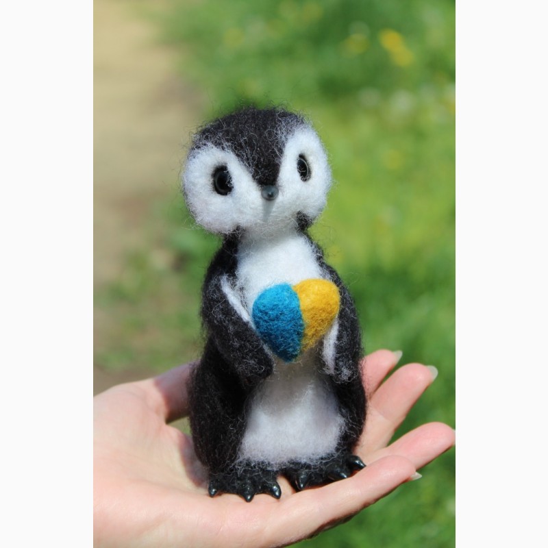 Фото 4. Пингвин игрушка хендмэйд валяная из шерсти интерьерная ручной работы пінгвін