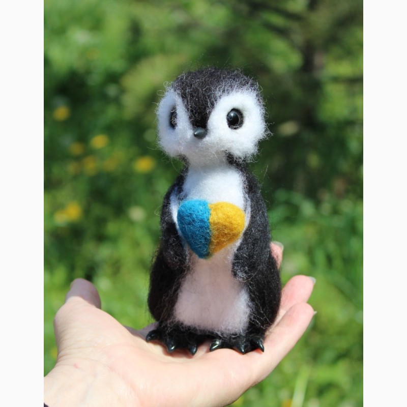 Фото 5. Пингвин игрушка хендмэйд валяная из шерсти интерьерная ручной работы пінгвін