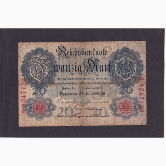 20 марок 1909г. B 8047136. Германия