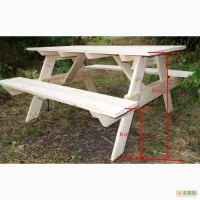 Продам недорого дачную деревянную мебель, садовый деревянный стол с лавками