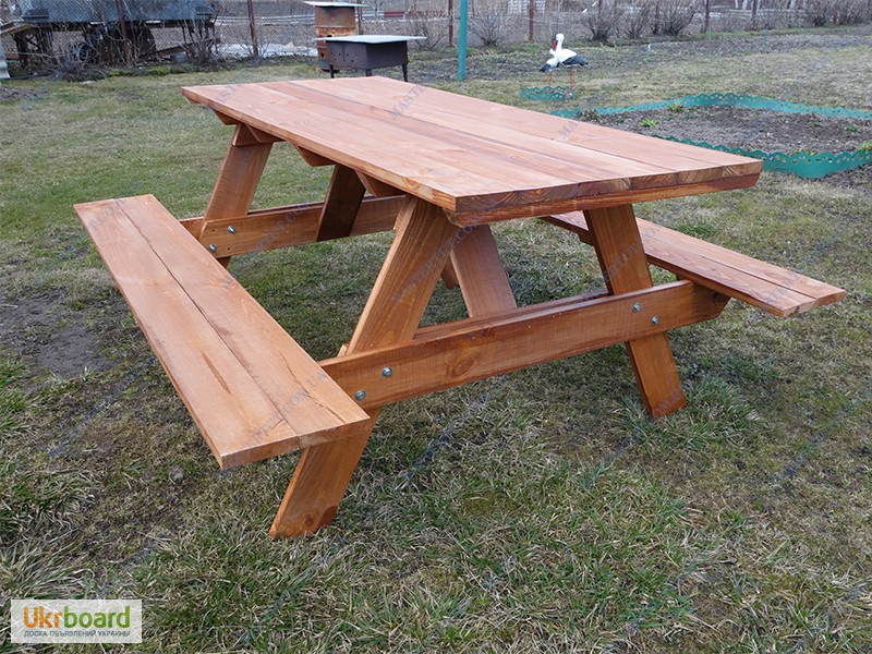 Фото 6. Продам недорого дачную деревянную мебель, садовый деревянный стол с лавками