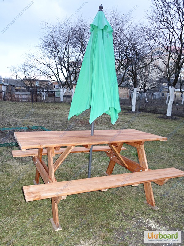 Фото 7. Продам недорого дачную деревянную мебель, садовый деревянный стол с лавками
