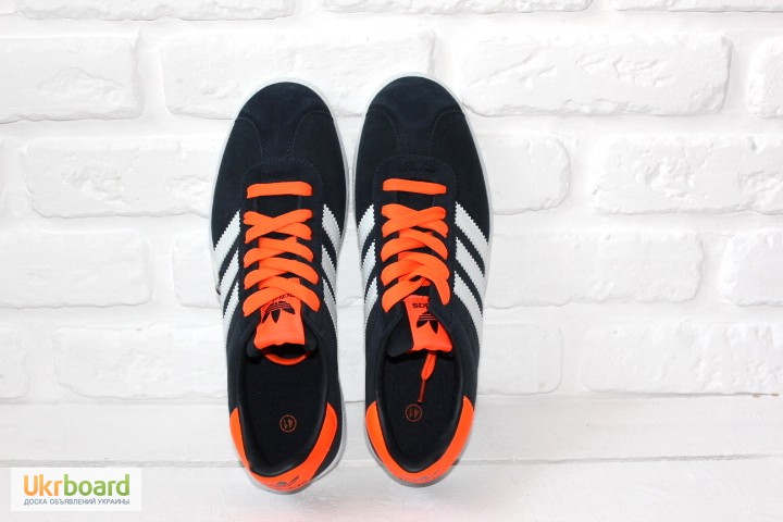 Фото 4. Мужские кроссовки Adidas Gazelle (Dark Blue Orange)
