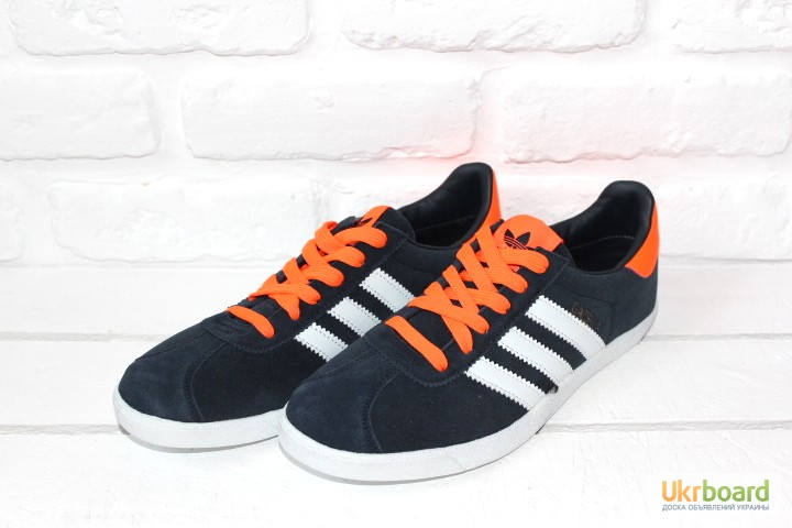 Фото 5. Мужские кроссовки Adidas Gazelle (Dark Blue Orange)