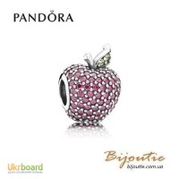 Оригинал шарм Pandora красное яблоко паве 791485CFR