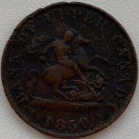 Канада 1/2 пенни 1850 год г109
