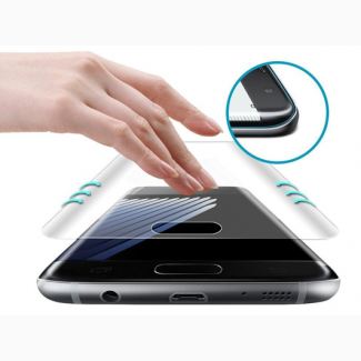 Защитное стекло для Samsung S7 Edge S8 на весь экран противоударное Nano Liquid c УФ-клеем
