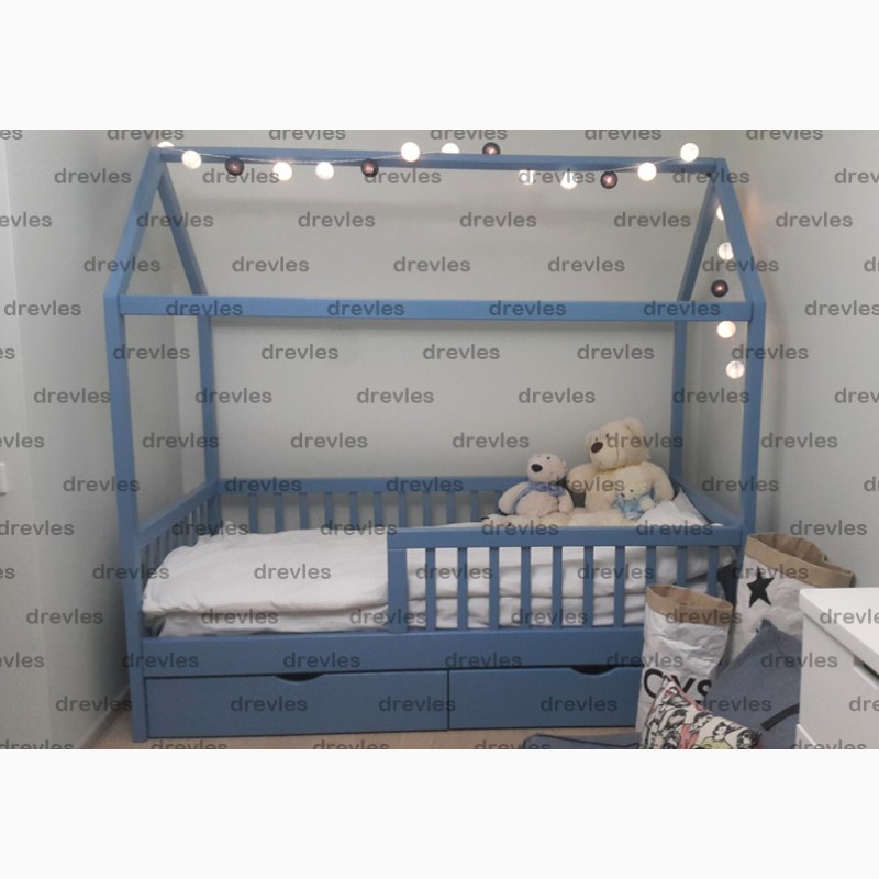Детские кровати с ящиками домики