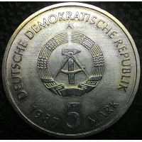 Германия 5 марок 1987 год UNC!!!! ОТЛИЧНАЯ