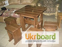 Фото 5. Комплекты садовой мебели из массива древесины