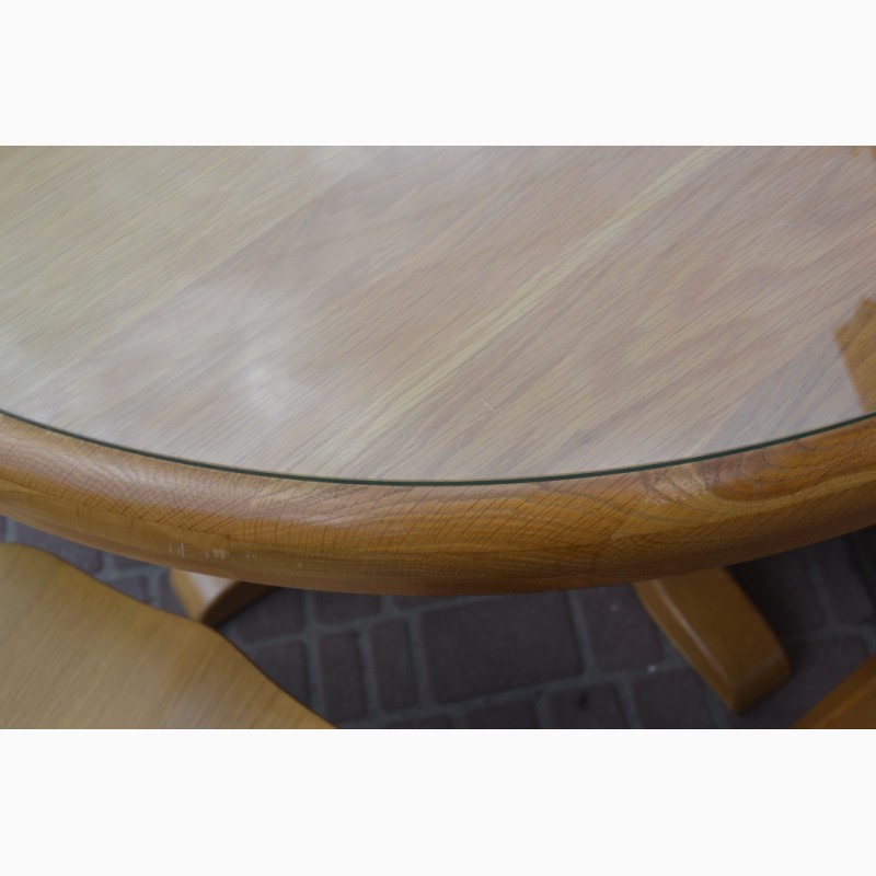 Фото 3. Новий дубовий круглий стіл зі стільцями, стол и стулья