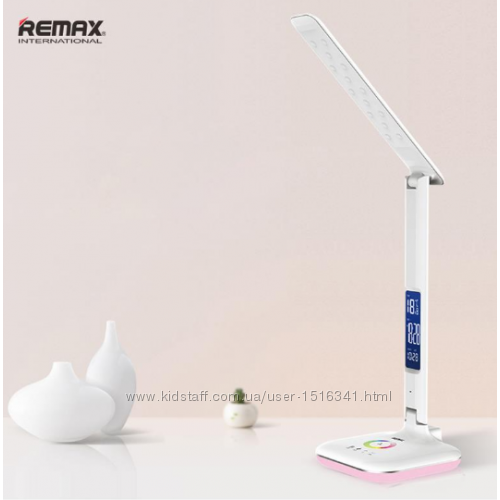 Фото 11. Настольная лампа трансформер Remax RL-E270 + будильник + подсветка 8 цветов