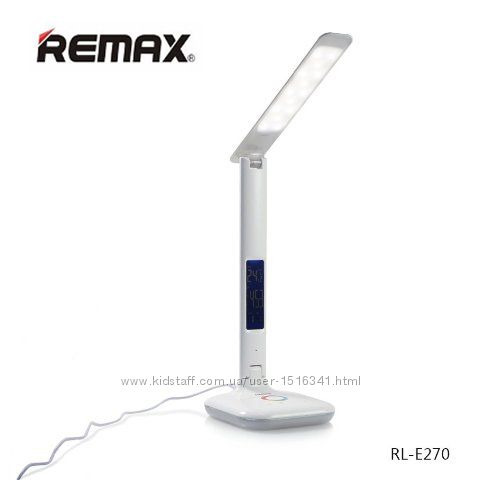 Фото 7. Настольная лампа трансформер Remax RL-E270 + будильник + подсветка 8 цветов