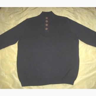 Мужской котоновый свитер, ворот на пуговицах-56-58 размер