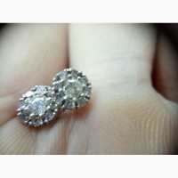 Серьги-пусеты с бриллиантами 0. 50 карата