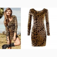 Леопардовое платье hm
