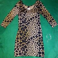 Леопардовое платье hm