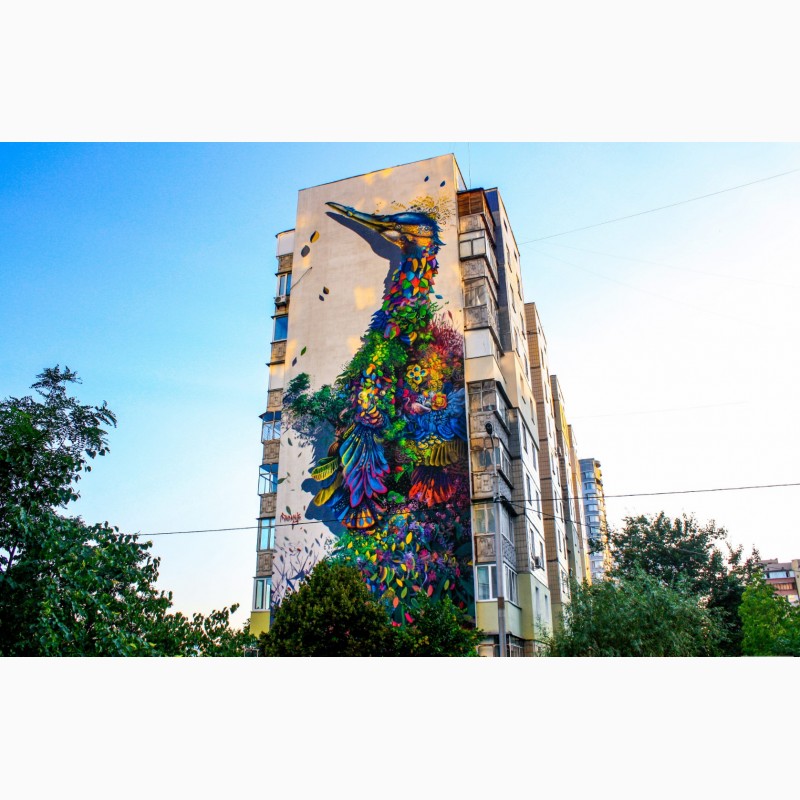 Фото 7. Роспись фасада, Мурал. Роспись фасада коттеджа в Киеве