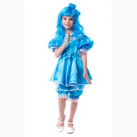 Детский карнавальный костюм Мальвины с париком, возраст 3-8 лет