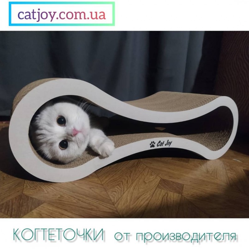 Фото 4. Когтеточка-лежанка Авангард белый cat joy от производителя