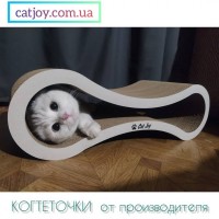 Когтеточка-лежанка Авангард белый cat joy от производителя