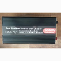 Инвертор с чистой синусоидой 12V в 220V 2000W (макс.4000W) с зарядкой