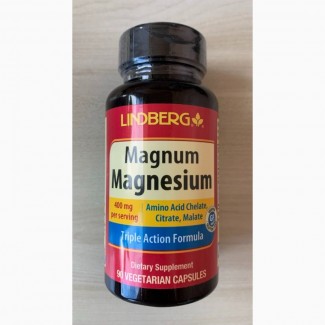 Магній Mega Magnesium 400 мг в порції 90 вегетаріанські капсули США