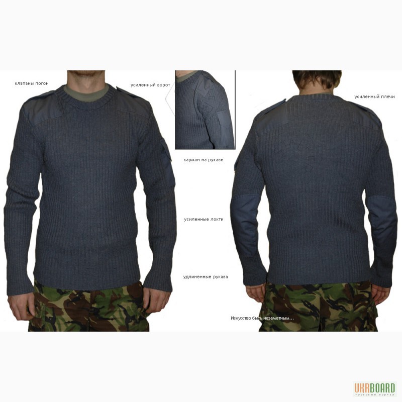 Фото 2. Продам шерстяной военный свитер (олива) Англия