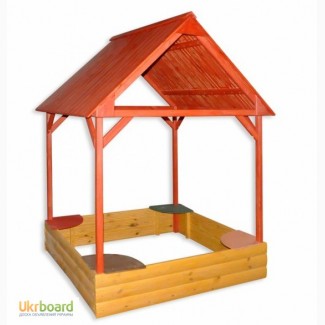 Детская песочница беседка, детский деревянный домик. Песочница с крышей