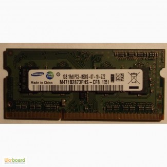 Оперативная память Samsung 1GB для ноутбука (нетбука) SoDIMM DDR3-1066