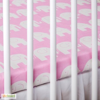 Лучшее постельное белье для новорожденных, Слоники розовые