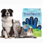 Перчатка для вычесывания шерсти животных True Touch (фурминатор)