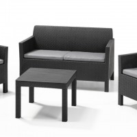 Голландська мебель Chicago Set With Small Table из искусственного ротанга