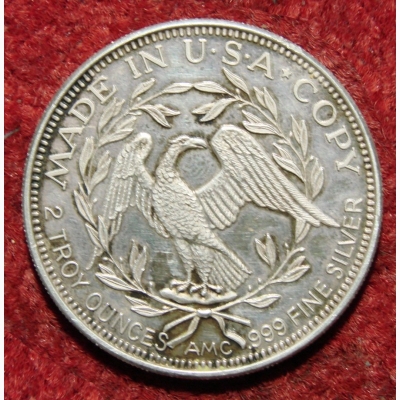 Фото 2. Инвест. серебряная монета США от АМС. Копия первого доллара. Редкость