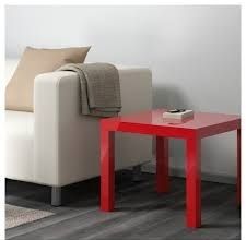 Фото 3. Модный красный (глянцевый) придиванный столик (новый) ИКЕА ЛАКК