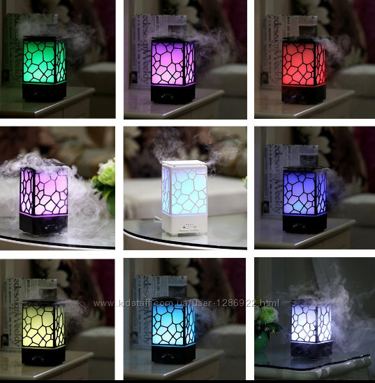 Фото 4. USB увлажнитель лампа Water Cube Ночной свет с семи оттенками