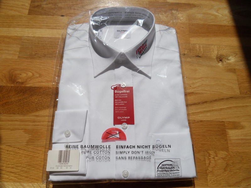 Фото 2. Фирменная рубашка EUROMOBIL фирмы OLYMP 100% хлопок размер 41