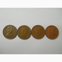Великобритания-1 пенни (4 разные)