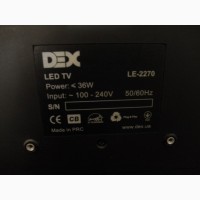 Продам Б-У телевизор DEX -2270 LED на запчасти