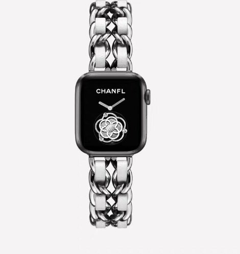Фото 14. Мега модный Стильный трендовый Ремешок-браслет для Apple Watch Шанель Chanel Ремінці Metal