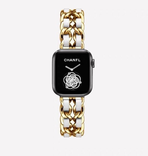 Фото 15. Мега модный Стильный трендовый Ремешок-браслет для Apple Watch Шанель Chanel Ремінці Metal