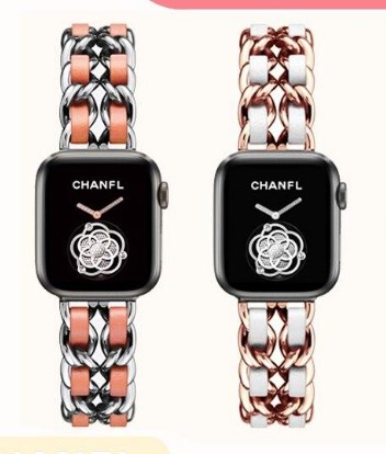 Фото 16. Мега модный Стильный трендовый Ремешок-браслет для Apple Watch Шанель Chanel Ремінці Metal