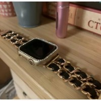 Мега модный Стильный трендовый Ремешок-браслет для Apple Watch Шанель Chanel Ремінці Metal