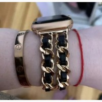 Мега модный Стильный трендовый Ремешок-браслет для Apple Watch Шанель Chanel Ремінці Metal