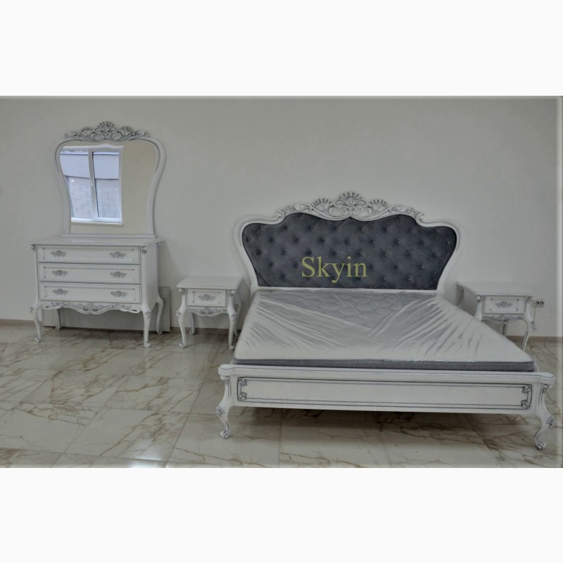 Фото 12. Шикарне дерев#039;яне ліжко Селіна Бароко стиль