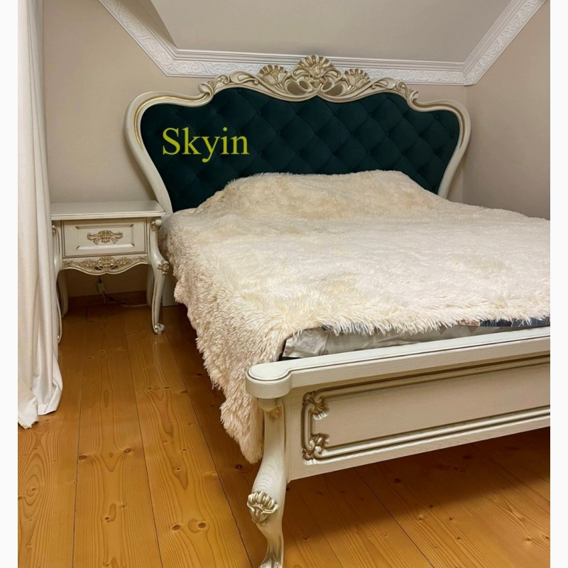 Фото 2. Шикарне дерев#039;яне ліжко Селіна Бароко стиль