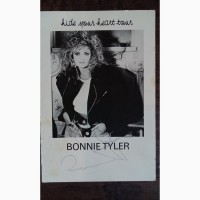 Автограф Bonnie Tyler Hide your heart tour-may 1988 Original