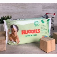 Детские влажные салфетки HUGGIES NATURAL CARE 56шт/уп. Великобритания Оригинал в826