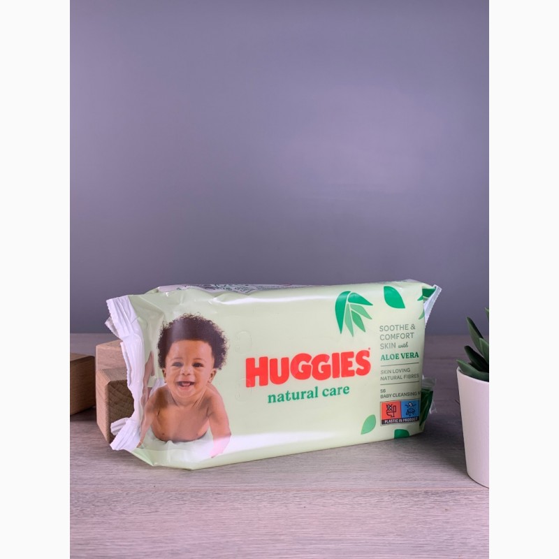 Фото 2. Детские влажные салфетки HUGGIES NATURAL CARE 56шт/уп. Великобритания Оригинал в826