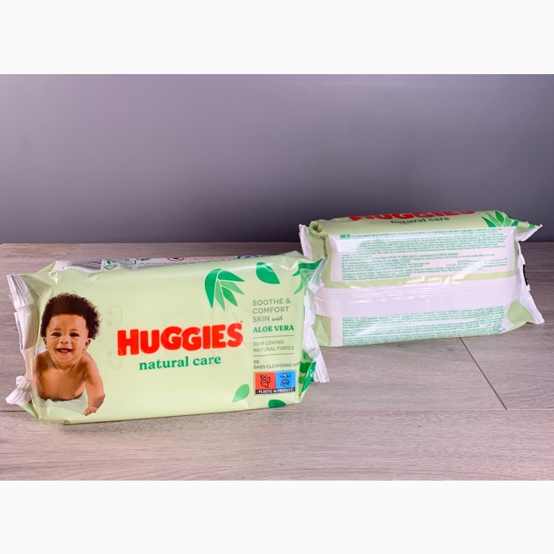 Фото 3. Детские влажные салфетки HUGGIES NATURAL CARE 56шт/уп. Великобритания Оригинал в826